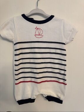 Feltman Bros Nautical Striped Knit Baby One-Piece Bodysuit - NWOT